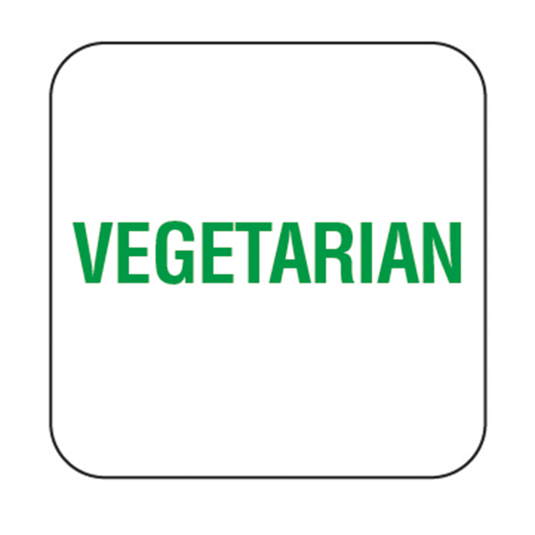 Removable Vegetarian Labels 